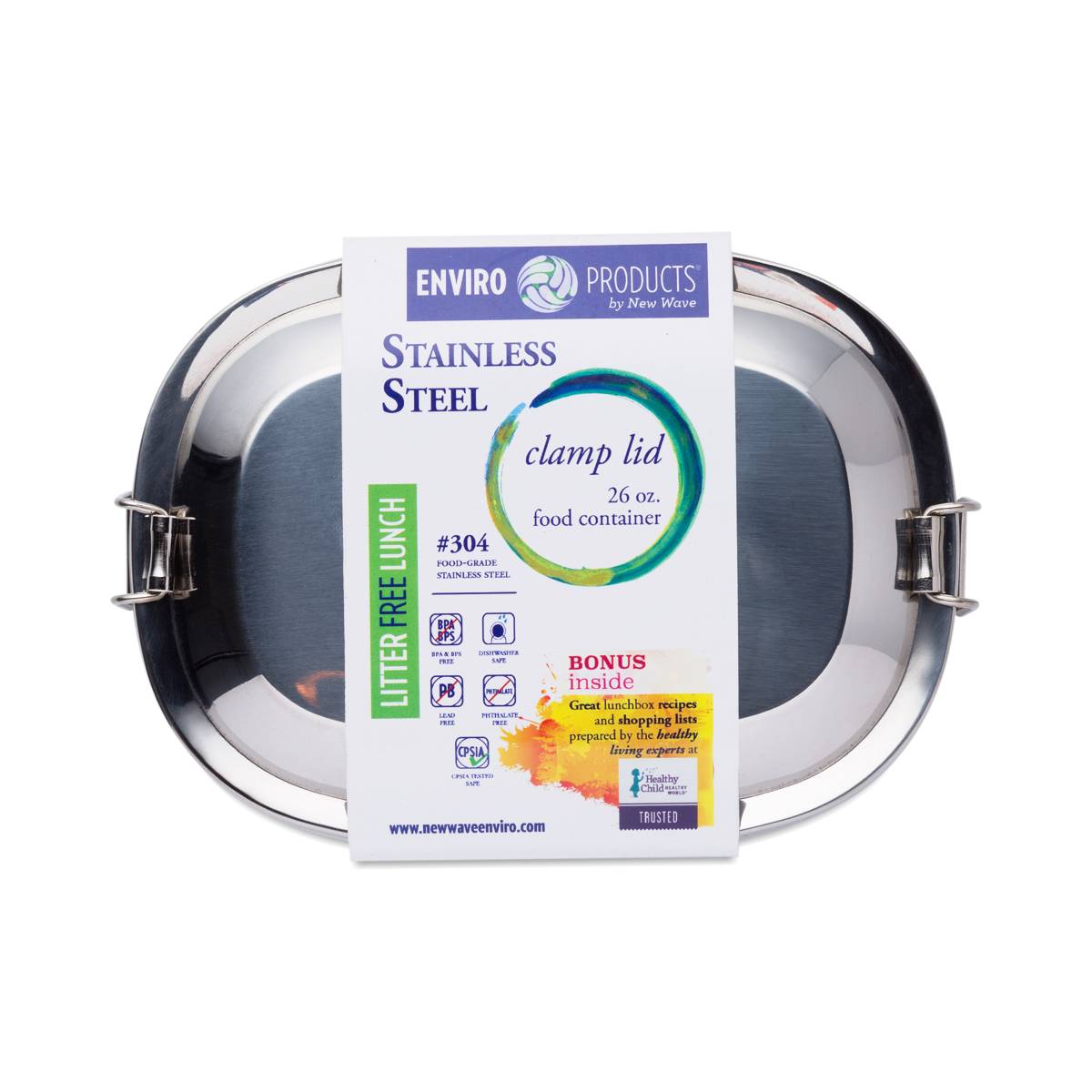 Clamp Lid Stainless Steel Food Container